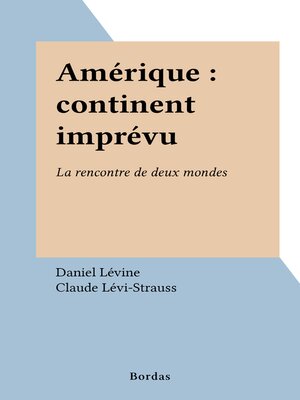 cover image of Amérique